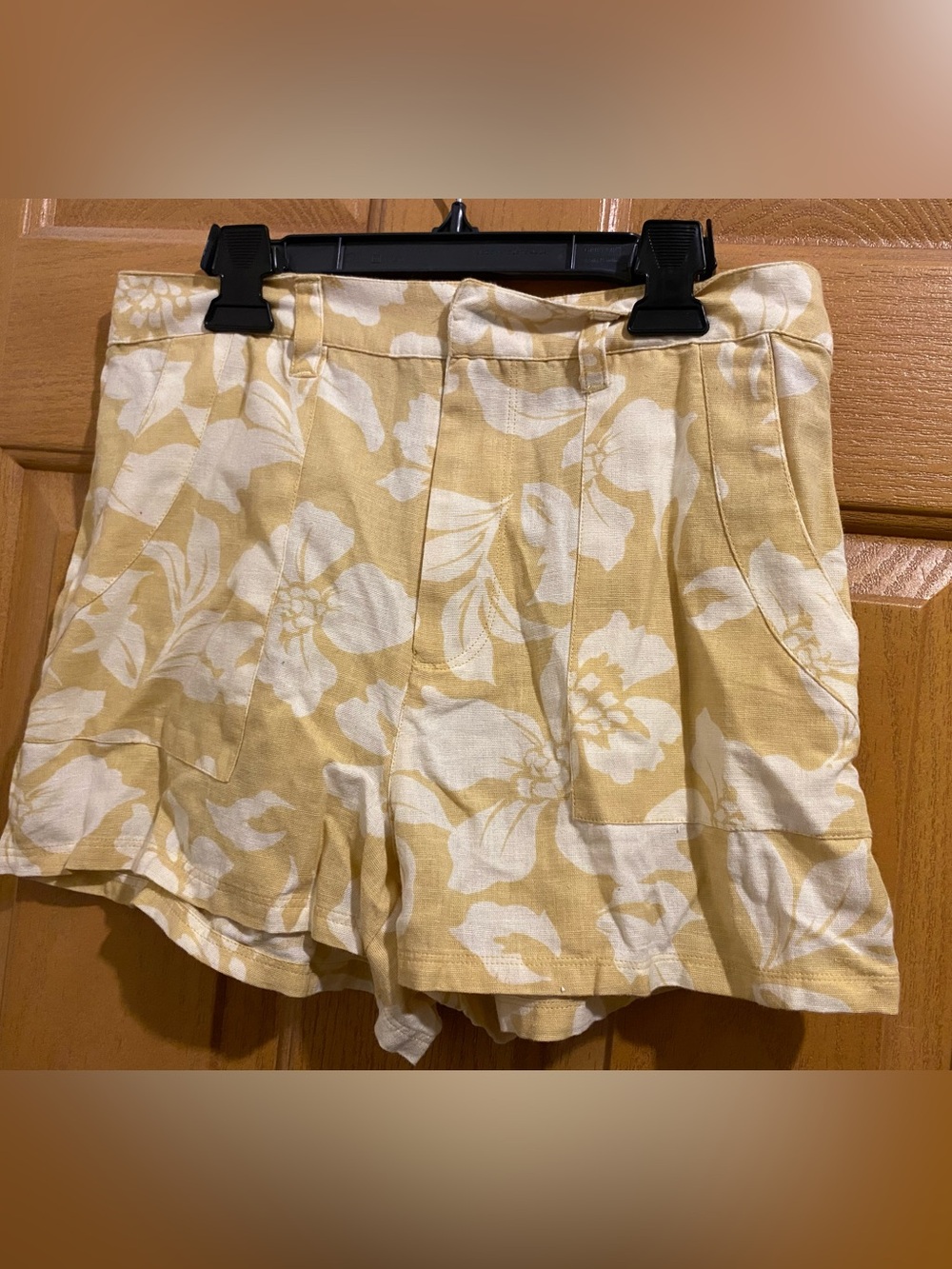 O'Neill Yellow and White Floral Mini Shorts
